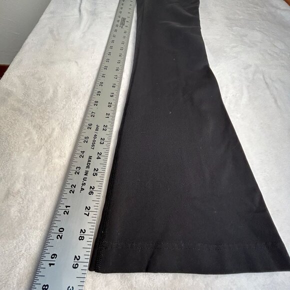 Lululemon Womens Flared Yoga Pants Black Purple Waistband Pull-On Mid-Rise - Picture 8 of 8